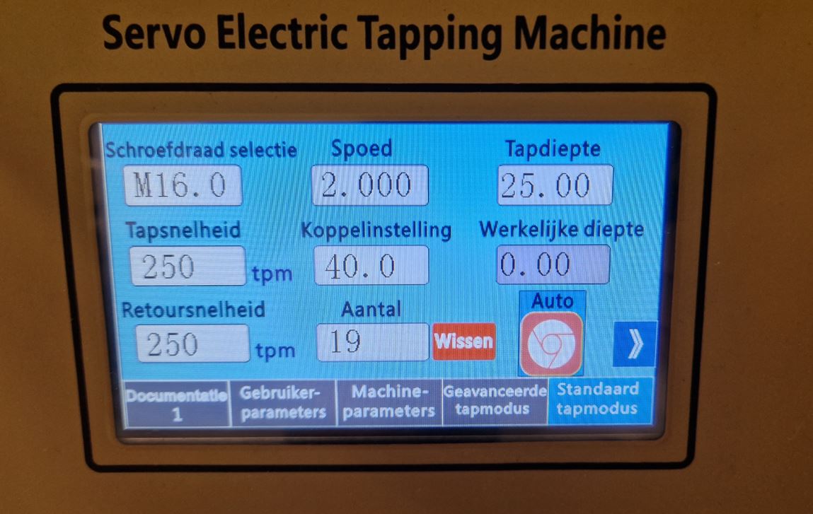 Bediening Taparm Tapmachine (1)